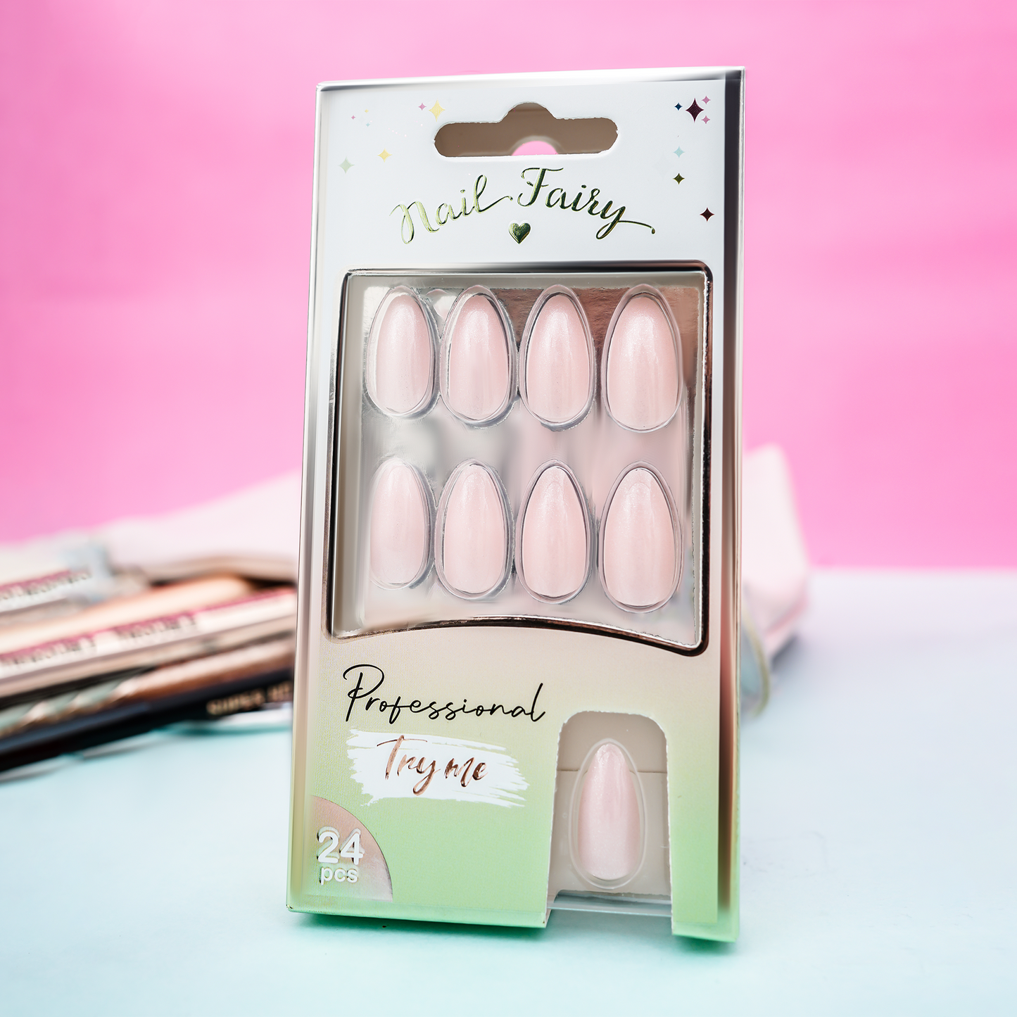 Milky Blush Nails