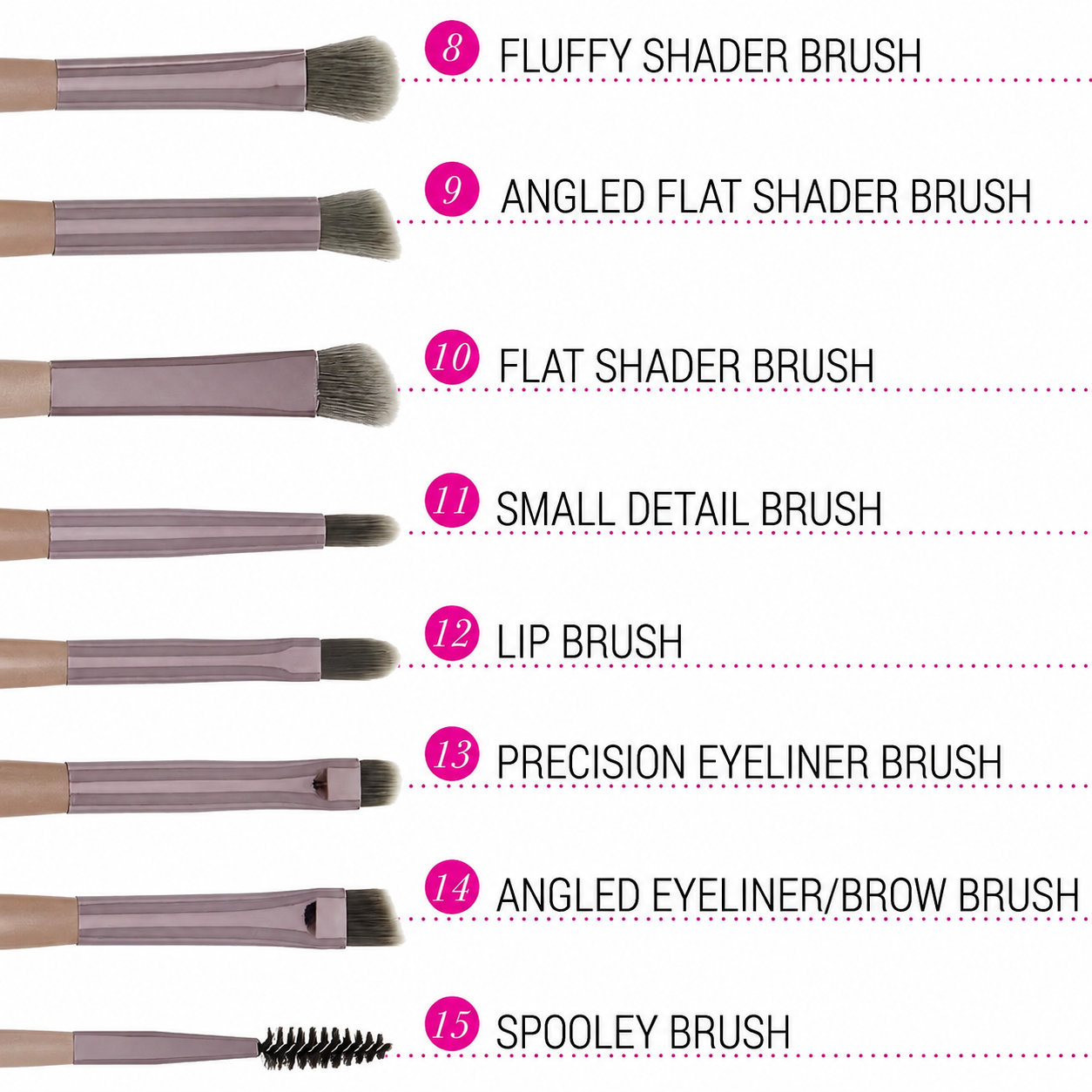 BH Cosmetics makeup Brush 15pcs set