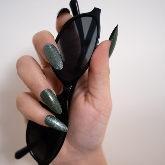 Forest Glimmer Nails