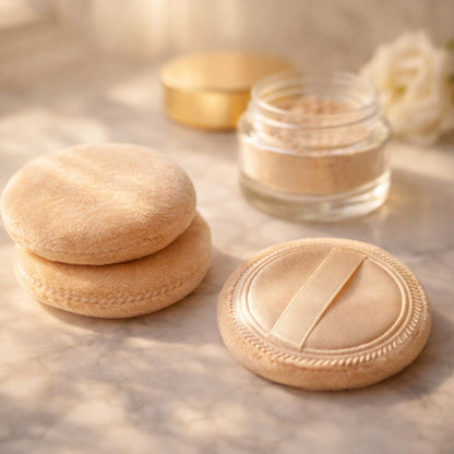 Classic Round Velvet Powder Puff