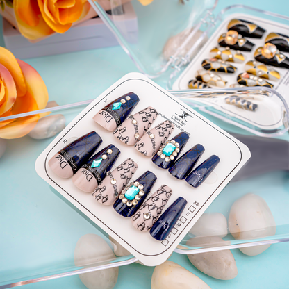 Midnight Luxe Dior Nails