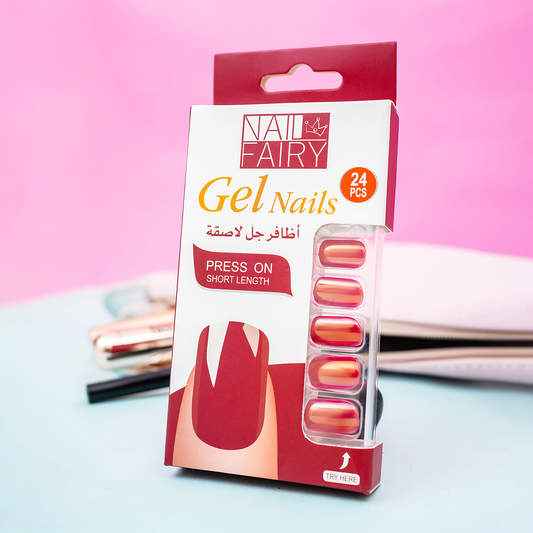 Ruby Chrome Minis Nails