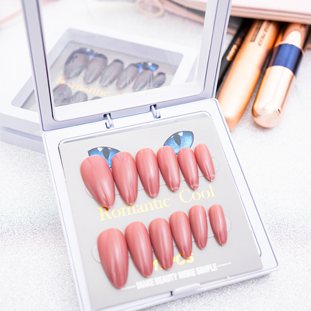 Blushing Almond Nails