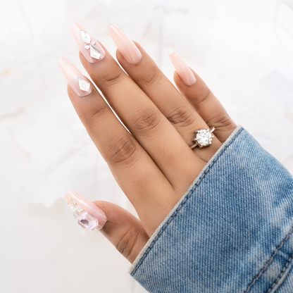 Rose Quartz Nails