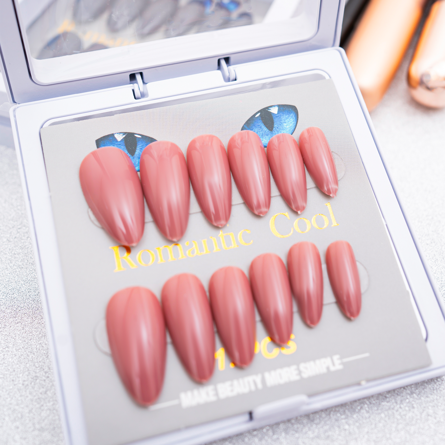 Blushing Almond Nails