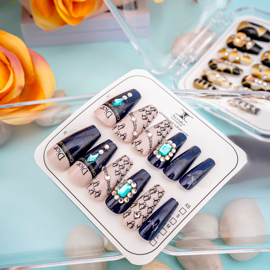 Midnight Luxe Dior Nails