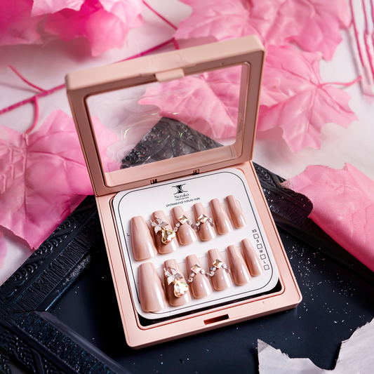 Peach Rose-Gold Nails