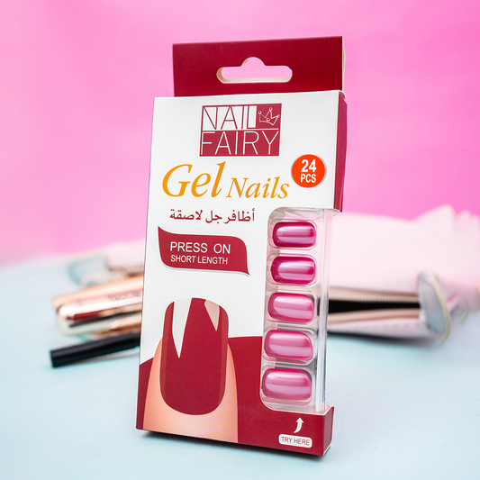 Ruby Chrome Minis Nails