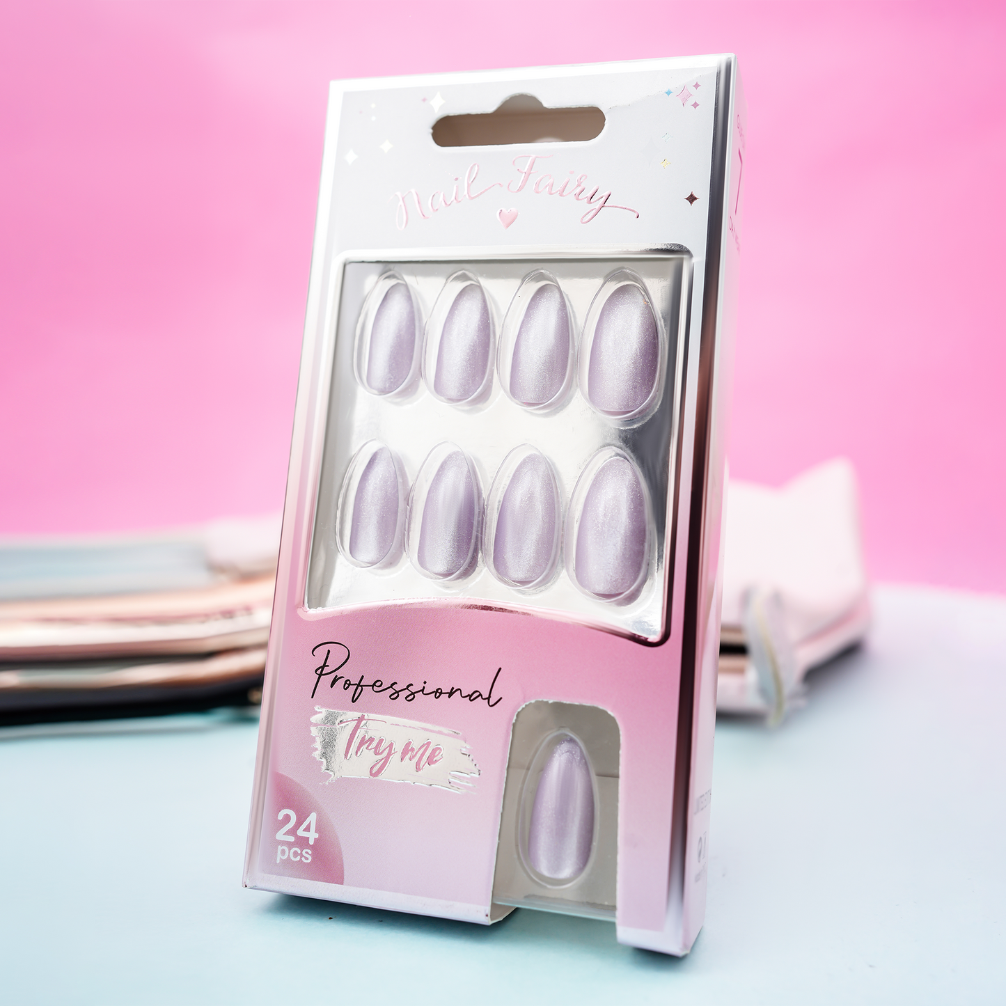Lavender Pearl Nails