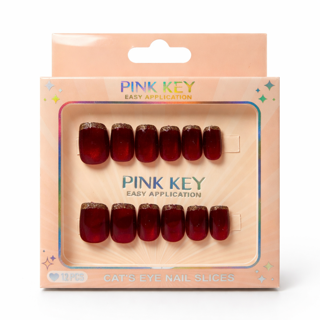 Ruby Glow Press Nails