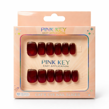 Ruby Glow Press Nails