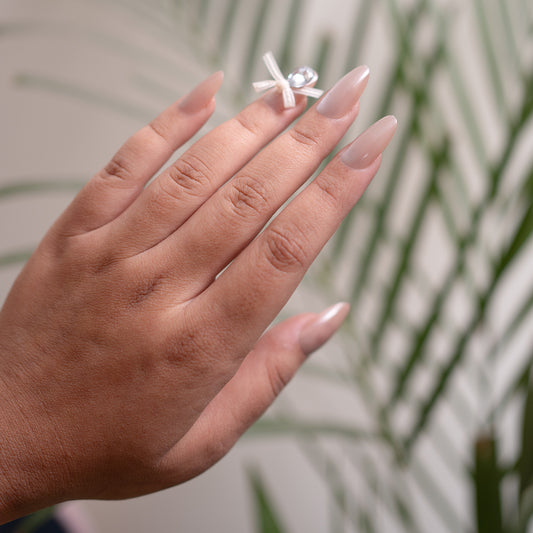 Soft Satin Bow Nails