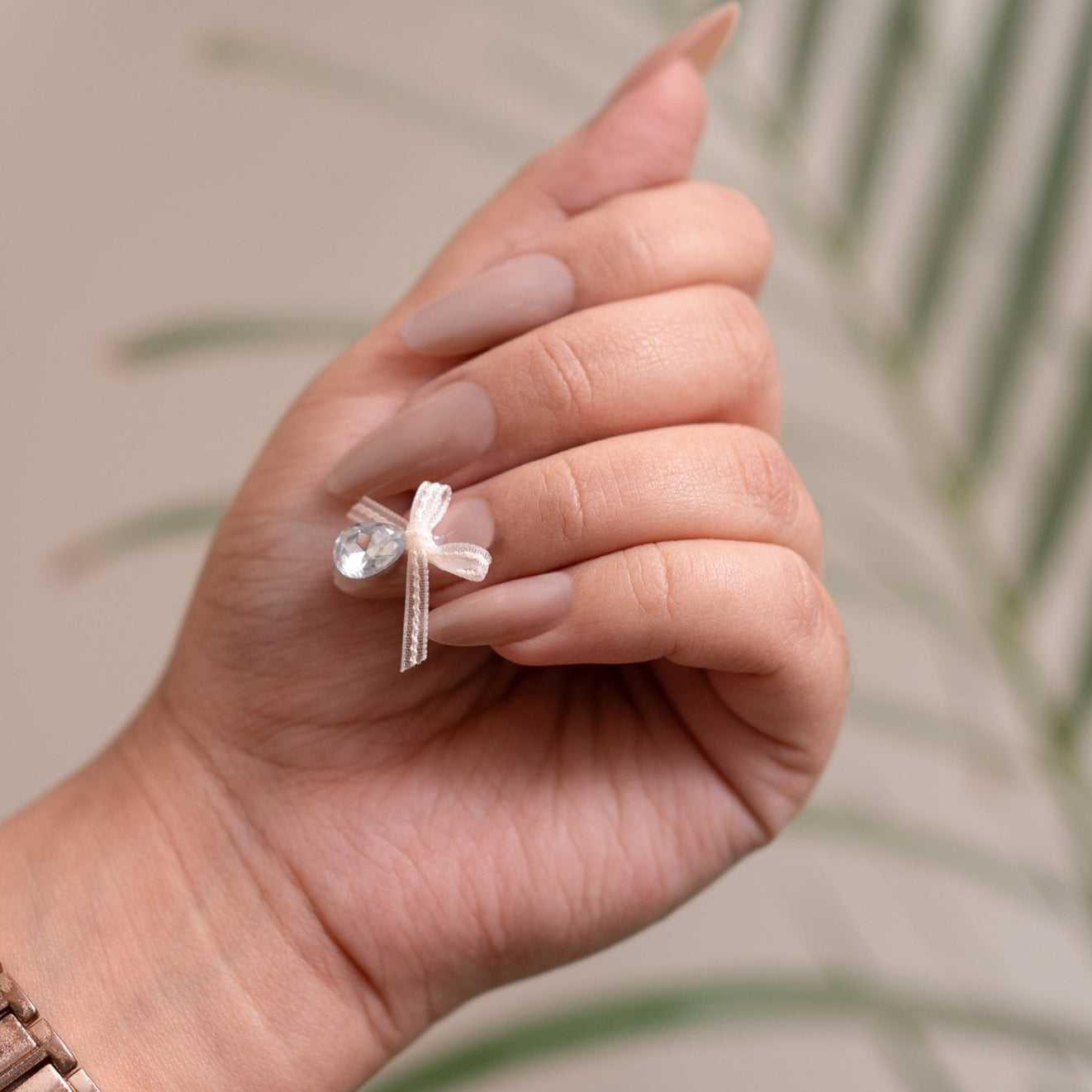 Soft Satin Bow Nails