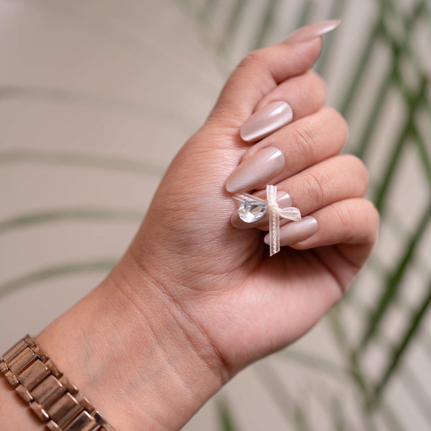 Soft Satin Bow Nails