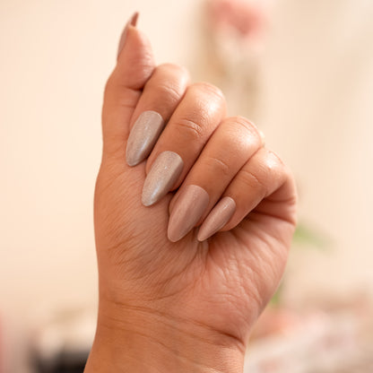 Champagne Velvet Nails