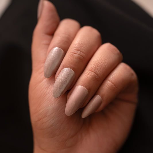 Champagne Velvet Nails