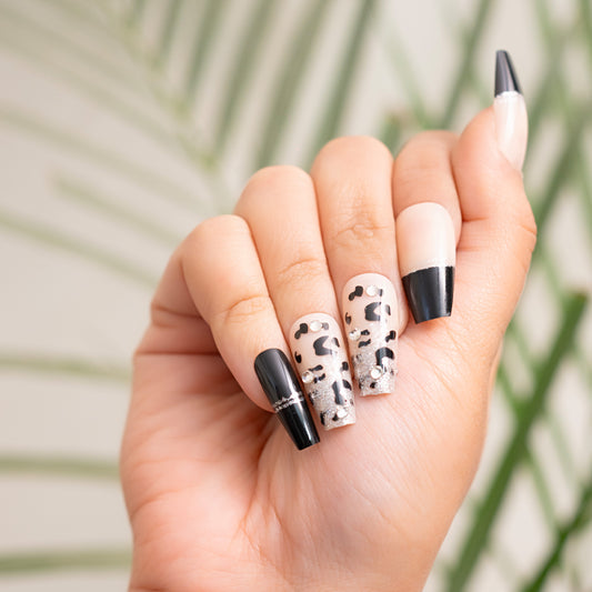 Leopard Glam Nails