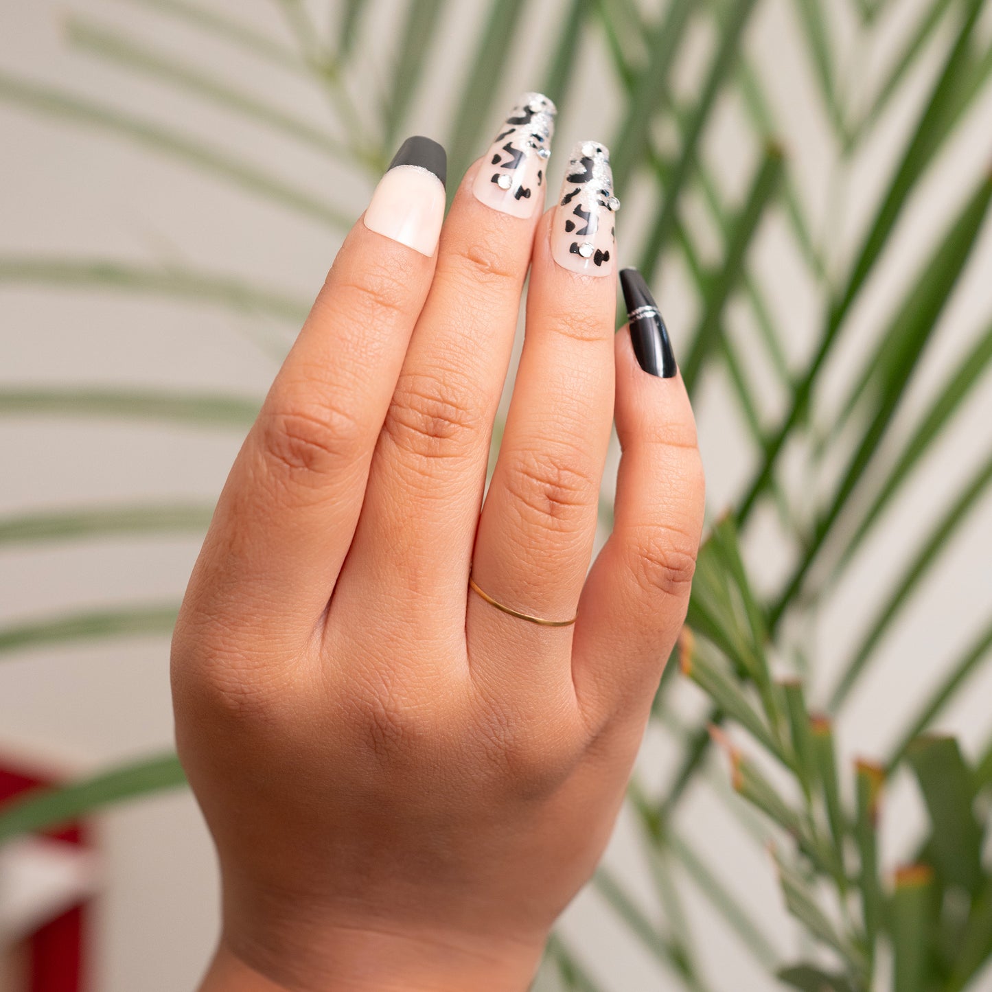 Leopard Glam Nails